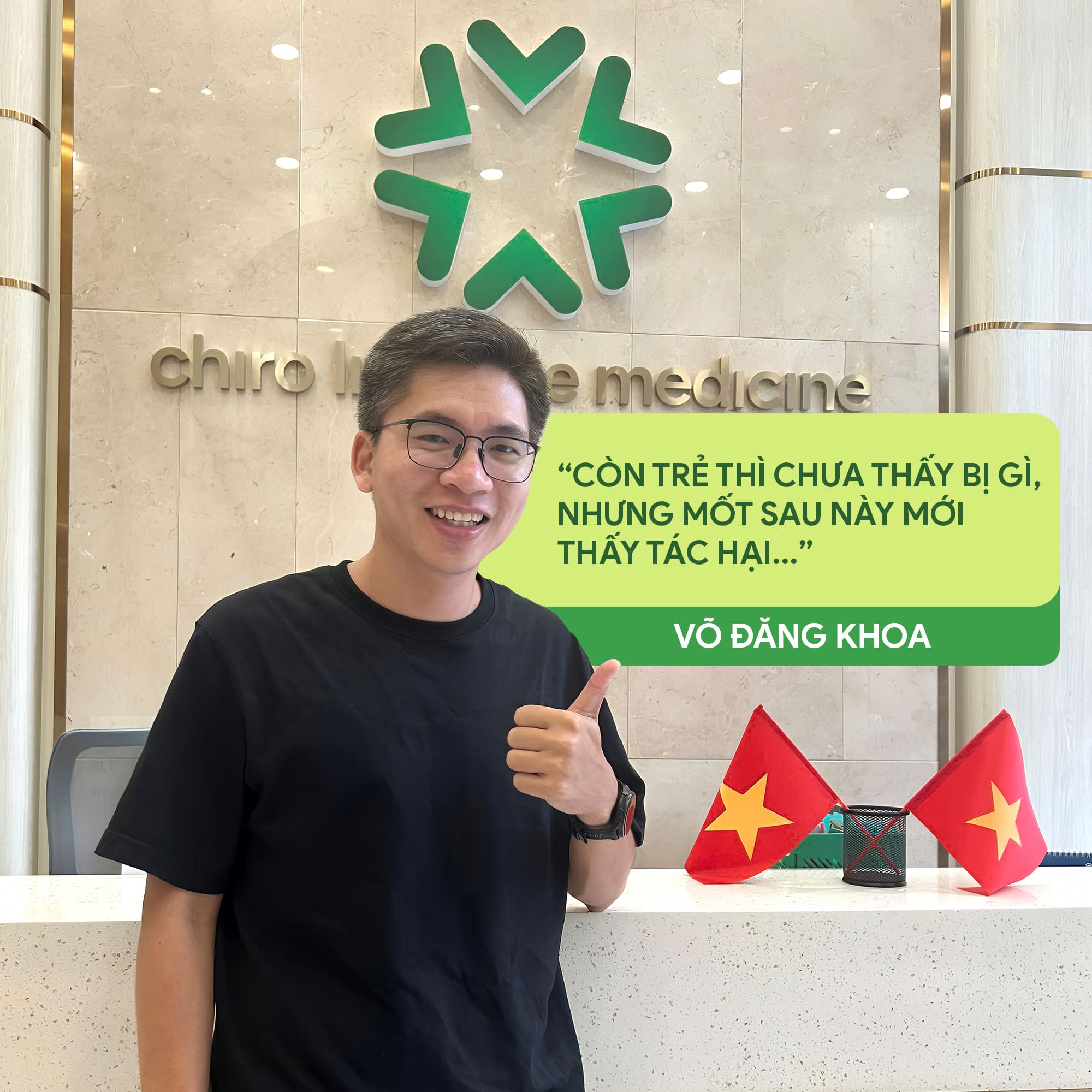 Tôi thực sự thấy may mắn vì đã không đợi đến khi đau nặng mới đi khám
